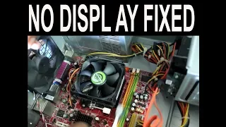Computer Turns On But No Display Led Light on Fan Spinning  CPU stupid Mistake Easy Fix