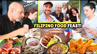 SYRIAN Family Trying FILIPINO FOOD!! (Bonding in Tagaytay) 😍🇵🇭