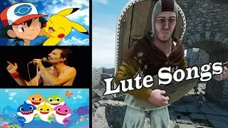 Mordhau Lute Songs - Pokemon Battle On Lute, Baby Shark, Another One Bites The Dust - And More!