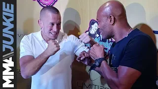 Anderson Silva, Georges St-Pierre face off in Las Vegas