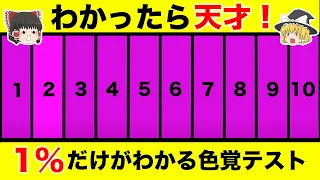 【ゆっくり解説】あなたはわかる？天才にしかわからない色覚テスト