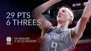 Kevin Huerter 29 pts 6 threes vs Wolves 22/23 season