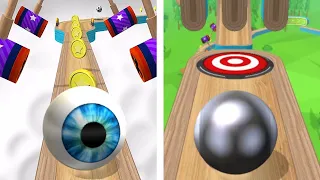 Eye Ball vs Steel Ball, Who is faster? Going Balls - Speedrun Gameplay Level 97