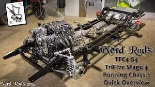 Nerd Rods, TriFive C4 Stage 4 Running Chassis, LS3, 4L60E, Corvette Suspension, QA1's Flowmaster