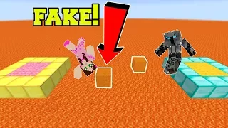 Minecraft: THIS PARKOUR IS FAKE!!! (INVISIBLE JUMPS!) Custom Map
