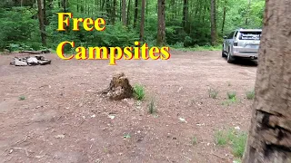 Free Dispersed camping, waterfalls and hiking in  the Pisgah national Forest near Morganton, NC