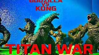 Godzilla Vs Kong Titan War ( Epic stop motion battle)