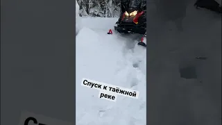 СПУСКАЕМСЯ К ТАЁЖНОЙ РЕКЕ НА СНЕГОХОДЕ Ski-doo brp SCANDIC 900ACE