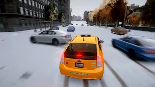 GTA 4 WINTER CRASH TEST OF REAL CARS  WINTER MOOD (WINTER CRASH TEST #30)