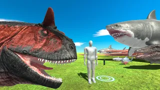 Help Aquatics hunt Giant Carnotaurus - Animal Revolt Battle Simulator