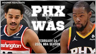 Phoenix Suns vs Washington Wizards Full Game Highlights | Feb 4 | 2024 NBA Season