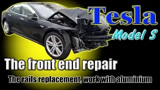 Tesla Model S. Body repair. Ремонт кузова.