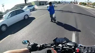Stupid Pedestrian, Crazy People Driving & Angry People Road Rage [Bikers Ep. 31]