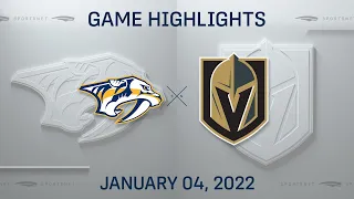 NHL Highlights | Predators vs. Golden Knights - Jan. 4, 2022