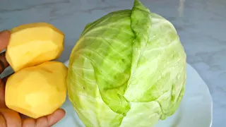 Cabbage tastes better than meat after adding potatoes❗ Why I didn't know about this cabbage recipe!