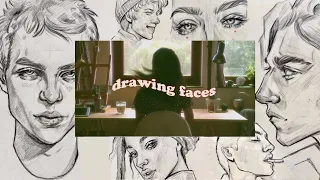 How I Draw Faces 🌱 TUTORIAL 🌧 Rainy Day Draw With Me