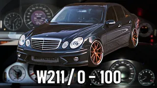 Mercedes Benz E - class W211 (0-100 KM/H) (0-60 MPH) ACCELERATION BATTLE