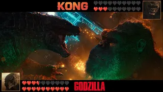 Godzilla Vs Kong But Health Bar Is Enabled | Final Battle Scene 4K (Minecraft HUD)