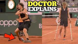 Alexander Zverev Suffers Painful Ankle Injury vs Nadal - Doctor Explains