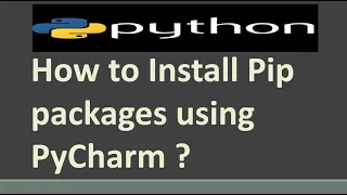 How to Install Pip packages using PyCharm ? | How to Install Python PIP Packages in PyCharm