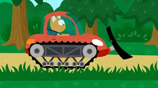 Meow Meow Kitty and magic garage | Construction Cite | Cartoons with cars for kids