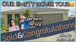 HOUSE TOUR || OUR EMPTY HOUSE TOUR! || FINALLY WE HAVE THE HOUSE KEY! || build by choice homes