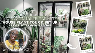 IKEA Greenhouse Cabinets Tour and Set Up | Milsbo, Rudsta and Double Detolf | House Plant Tour!