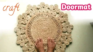 Jute Floor Carpet making TUTORIAL || Eco-Friendly Handmade Natural jute carpet DIY