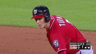 WSH@MIA: Turner slides in safely, steals second