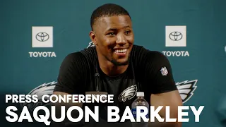 Saquon Barkley and More Speak During Eagles OTAs