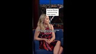 Saoirse Ronan pronouncing Irish names jomarch Stephen Colbert