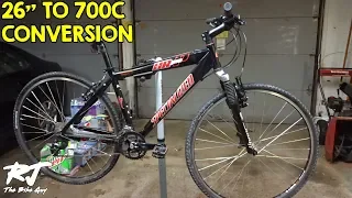 26" To 700c Wheel Conversion On Mountain Bike