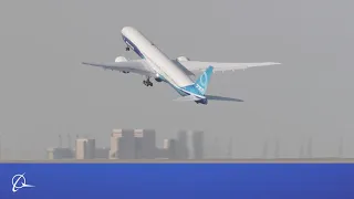 777-9 Vertical Takeoff Dubai Air Show Flying Display