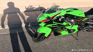 My New top speed🤪 2023zx10r 180plus on the freeway