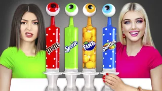 Mukbang Jello Shooter Race | Giant Color Honey Jelly Bottle by RATATA COOL