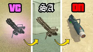 Minigun in GTA Games (Evolution)