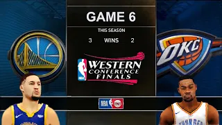 Nba 2K20 Mobile | WIN OR GO HOME | Thunder vs Warriors game 6 | Association Mode 2015-16