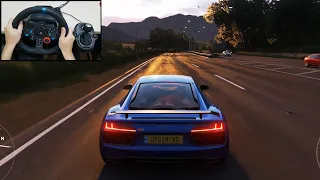 Audi R8 V10 Plus 610Hp! - Forza Horizon 4 Logitech G29 Gameplay - Free Roam