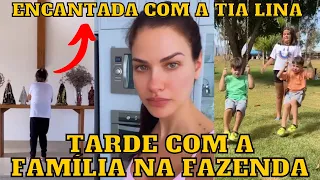 Andressa Suita ENCANTADA com tia do Gusttavo Lima muito FOFA e BRINCANDO com os filhos na FAZENDA