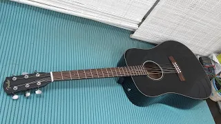 Акустическая гитара Fender CD60. Шлифовка ладов. Чистка и отстройка инструмента.