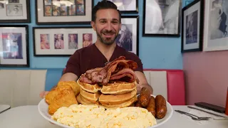 Grumpy’s diner Waffle Challenge! Can I take the record?