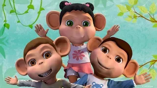 Five Little Monkeys Jumping On The Bed | 3D Children Nursery Rhyme | Songs [HD]
