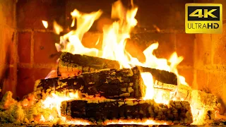 🔥 FIREPLACE (10 HOURS) Ultra HD 🔥 Burning Fireplace & Crackling Fire Sounds (NO MUSIC) 4K UHD