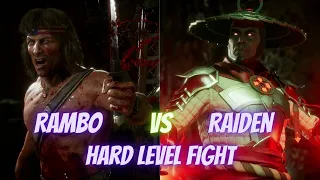 Rambo Vs Raiden - Hard Level Fight | MK 11