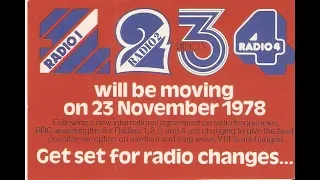BBC Radio Wavelength Changes 1978