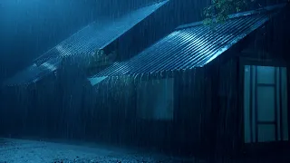 4K Heavy Stormy Night with Torrential Rainstorm and Massive Thunder | Thunderstorm Sounds for Sleep
