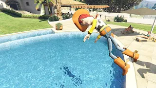 GTA 5 Water Ragdolls WOODY Jumps/Fails ep.11 (Euphoria Physics Funny | Moments)