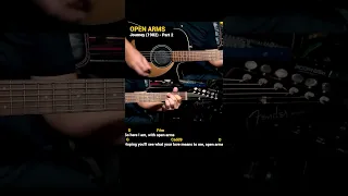 Open Arms - Journey (1982) - Easy Guitar Chords Tutorial with Lyrics Part 2 SHORTS REELS