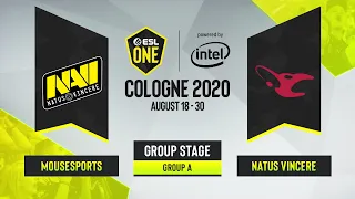 CS:GO - mousesports vs. Natus Vincere [Dust2] Map 3 - ESL One Cologne 2020 - Group A - EU