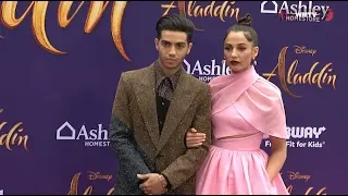 Naomi Scott, Mena Massoud at Disney's 'Aladdin' Los Angeles premiere